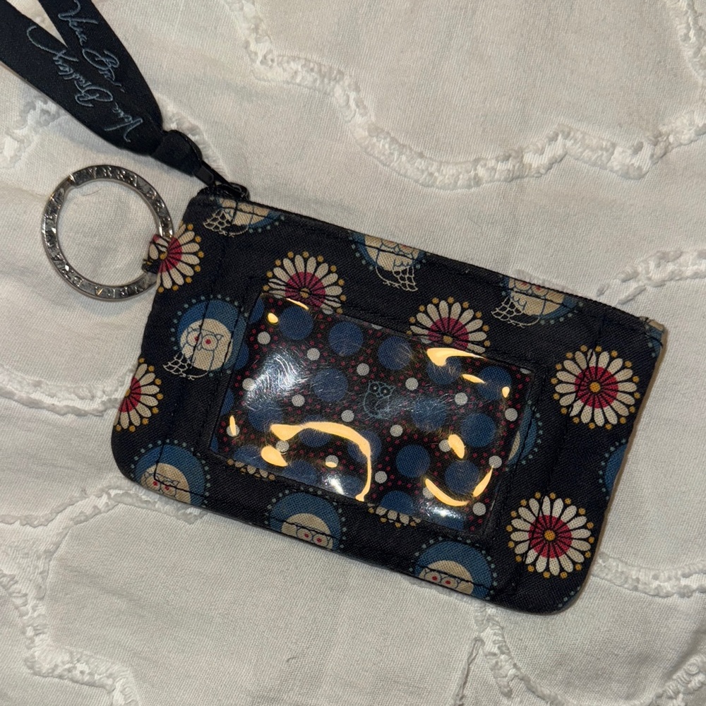 Vera Bradley Floral Patterned Coin Purse with Keyring